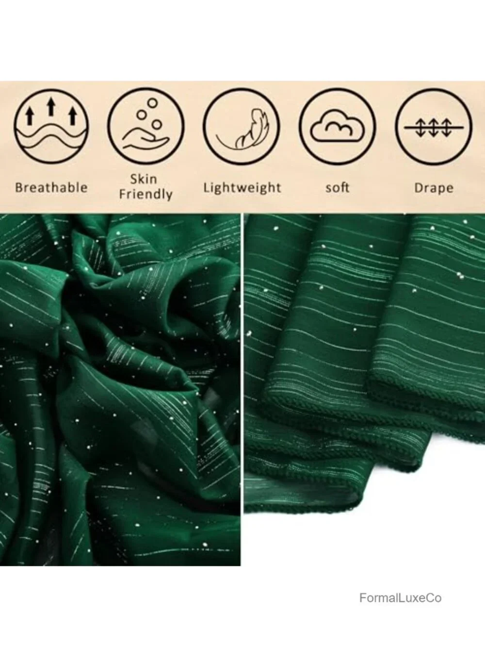 Chiffon Shawl Wrap Rhinestones Evening Wedding Formal Women Sparkly